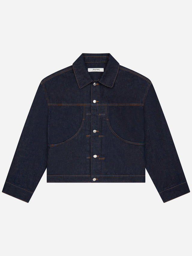 denim jacket raw indigo