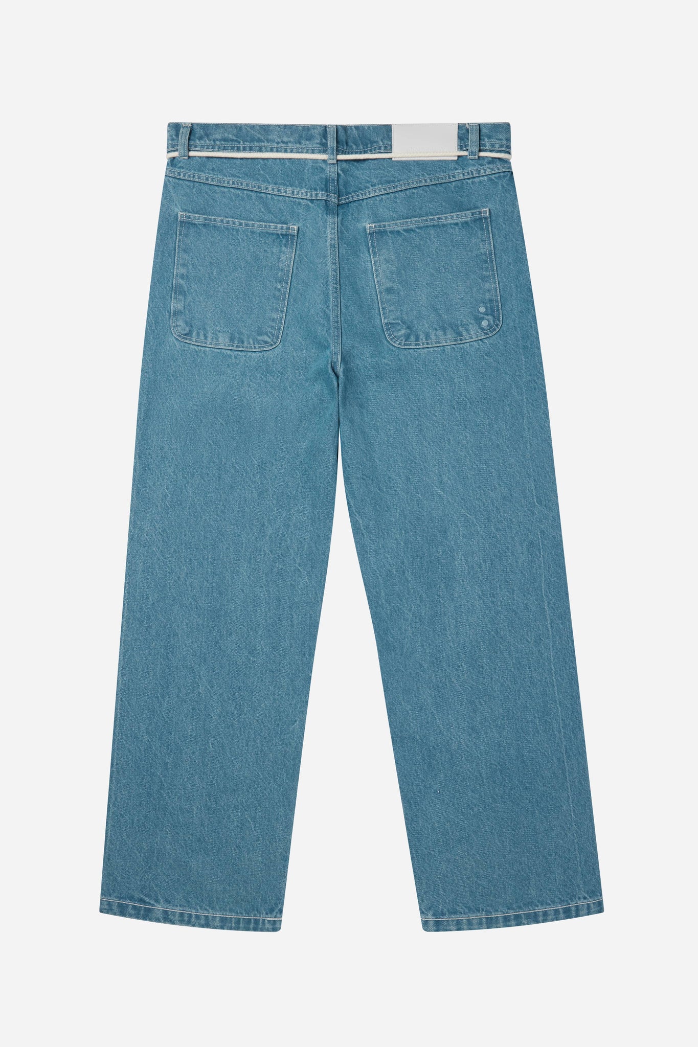 relaxed denim jean mid wash