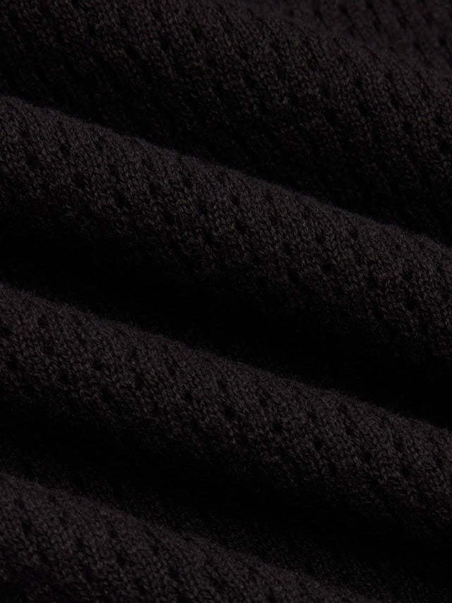 resort knit polo black