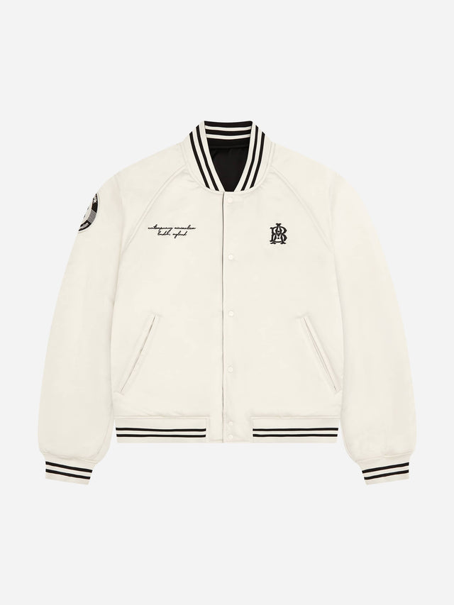 reversible satin jacket black/ecru