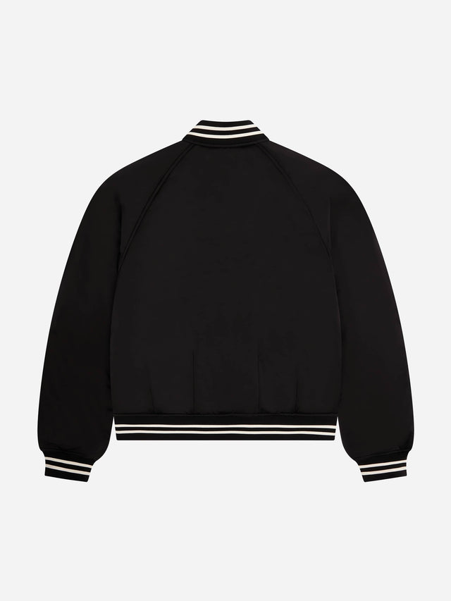 reversible satin jacket black/ecru