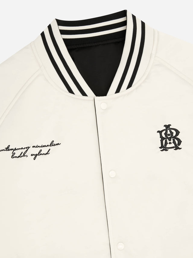 reversible satin jacket black/ecru