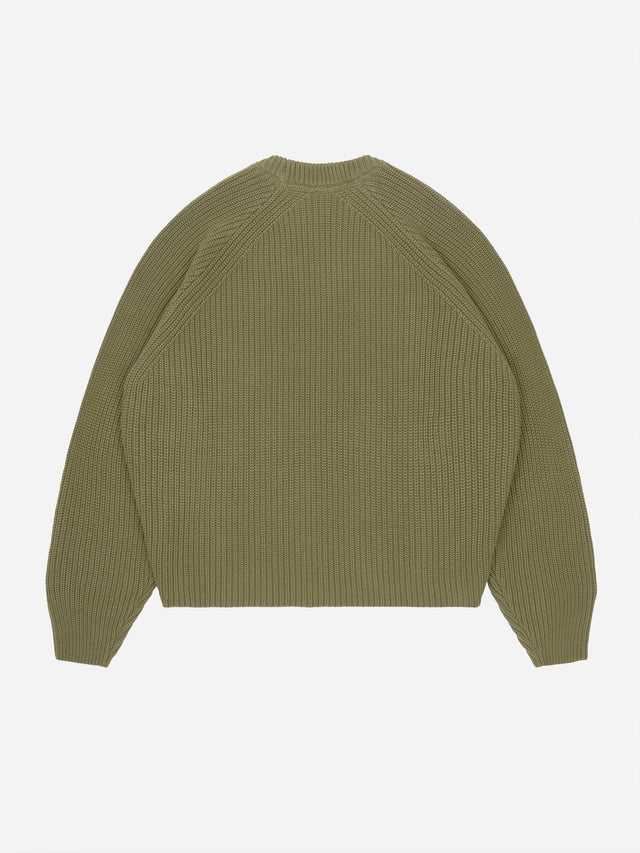 rib knit crew clover