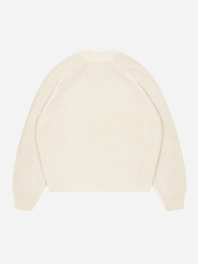 rib knit crew pumice