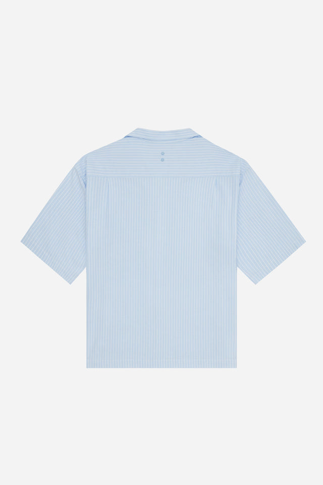 script short sleeve shirt blue/white