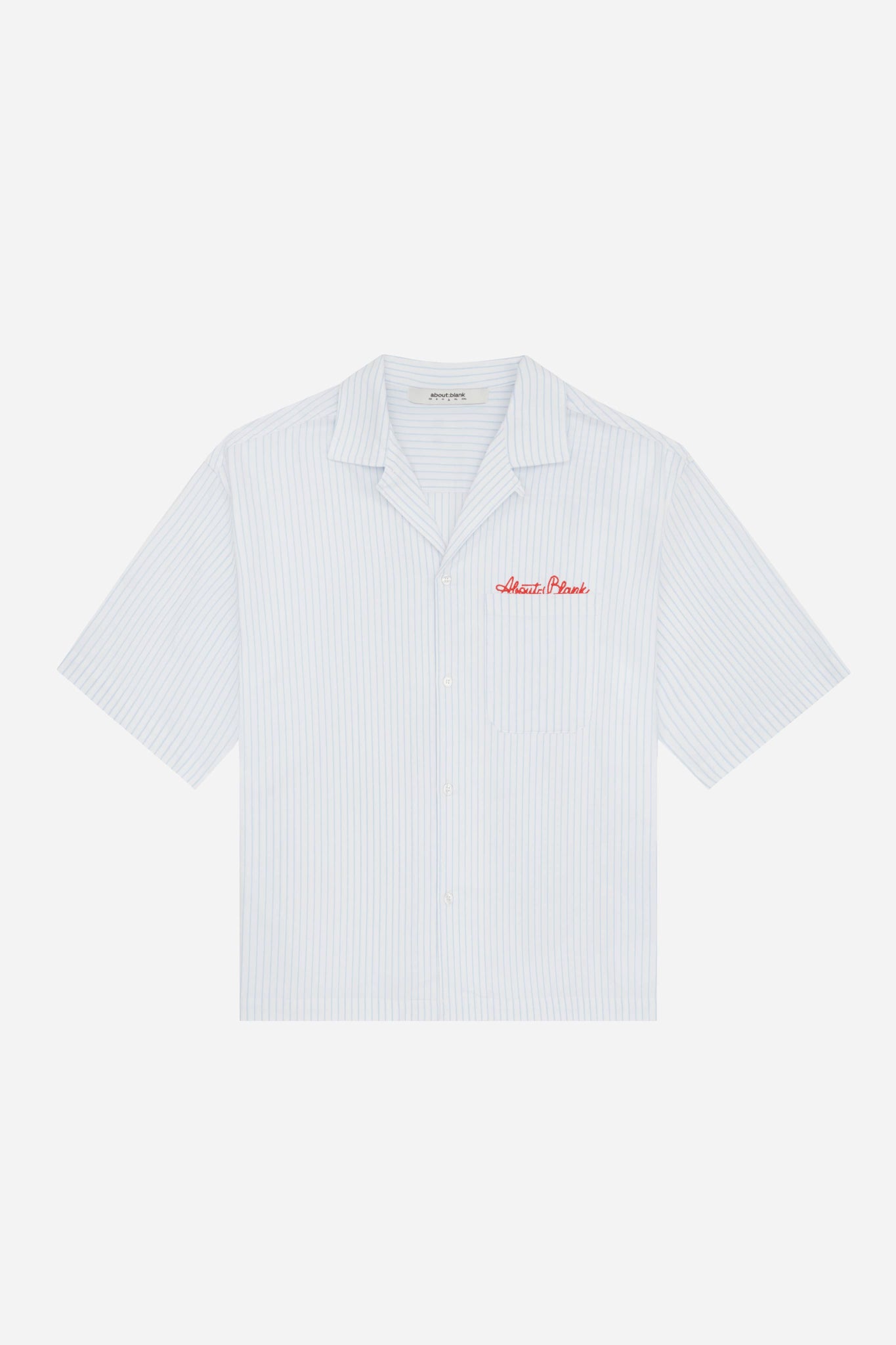 script short sleeve shirt white/blue