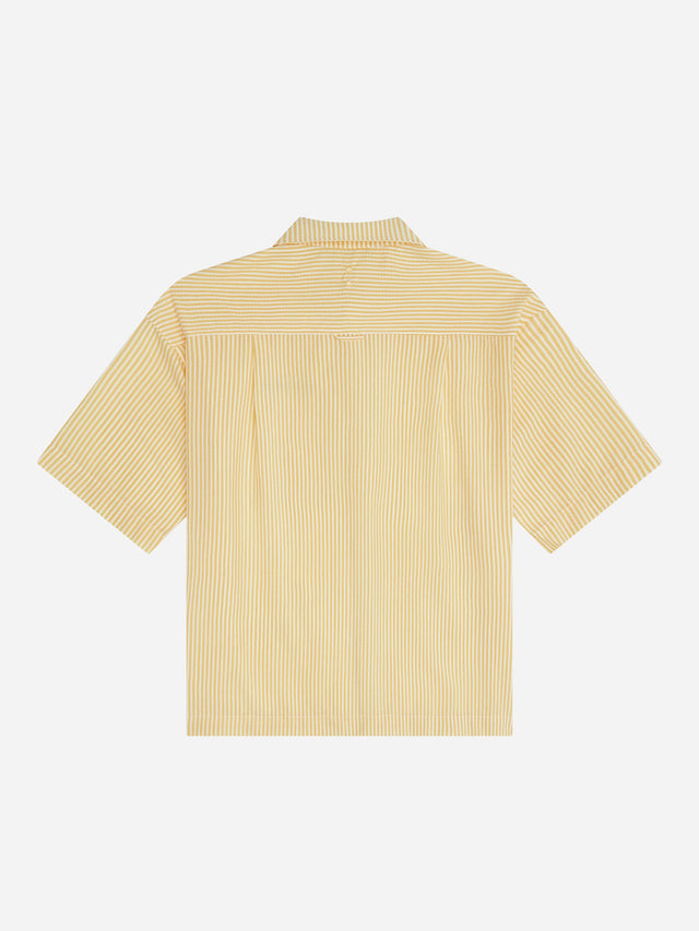 seersucker short sleeve shirt yellow