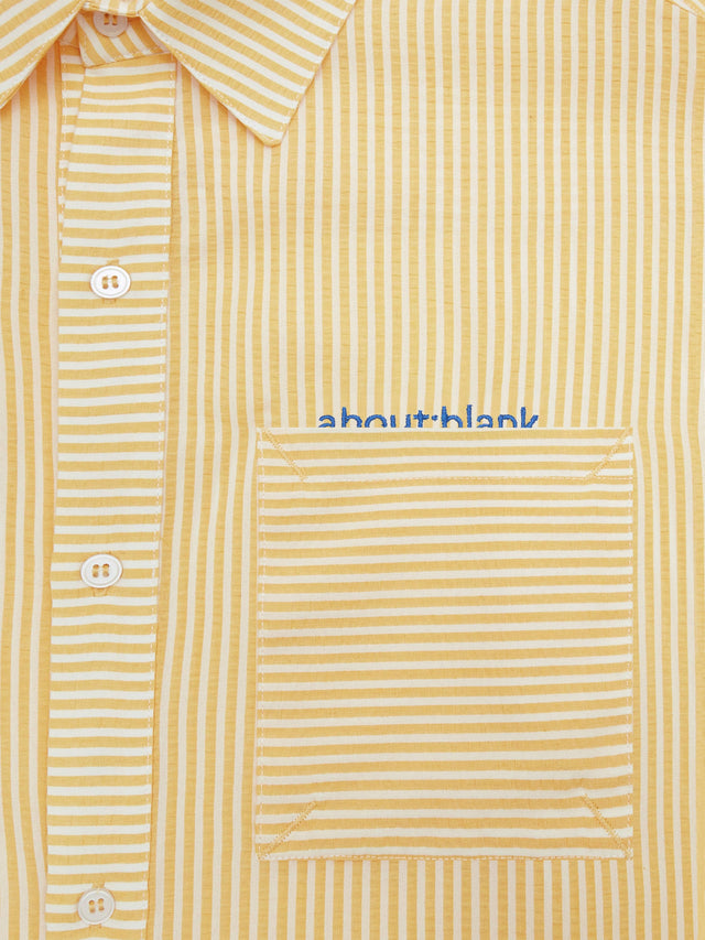seersucker short sleeve shirt yellow