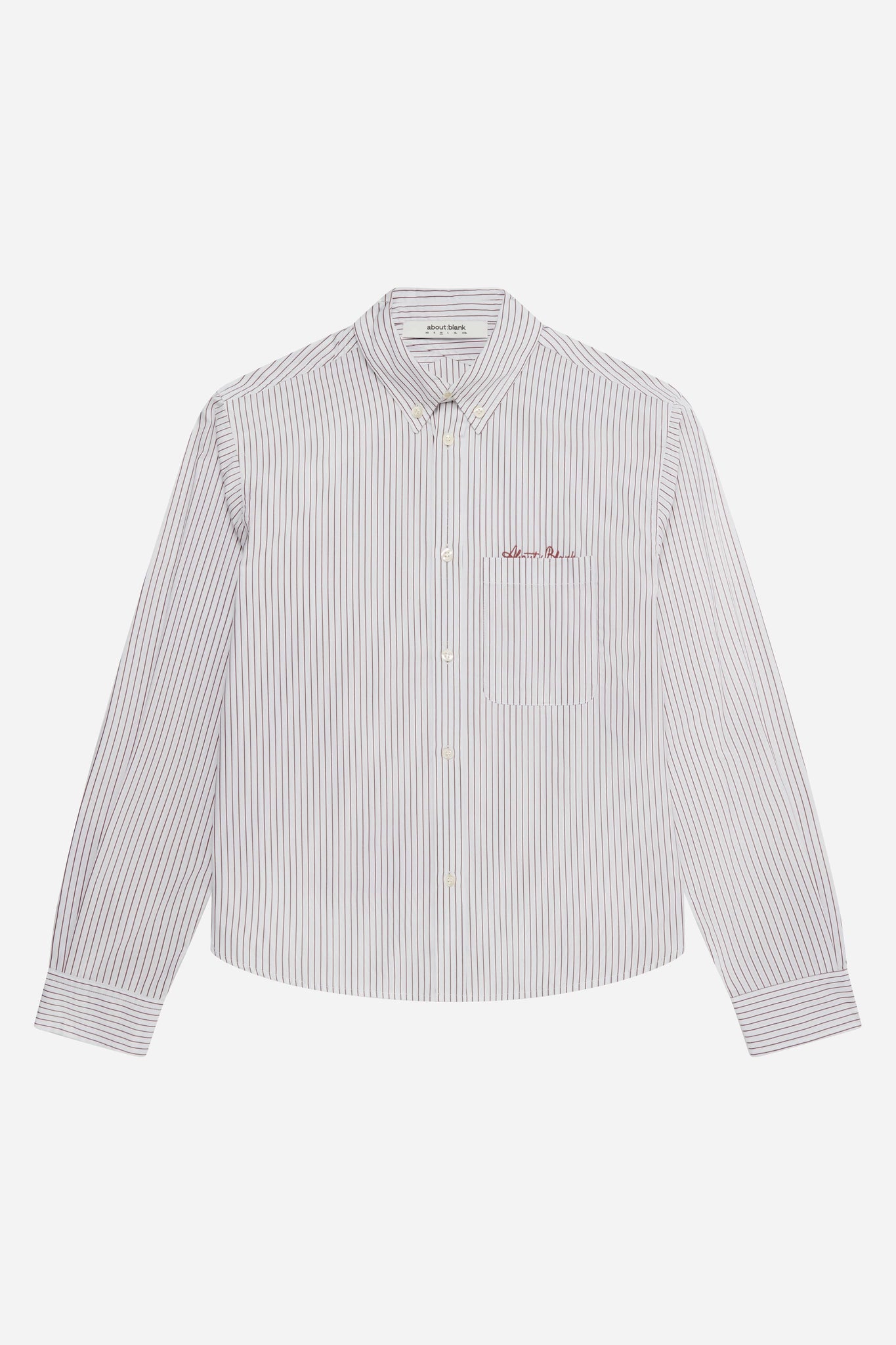 striped oxford shirt white/burg