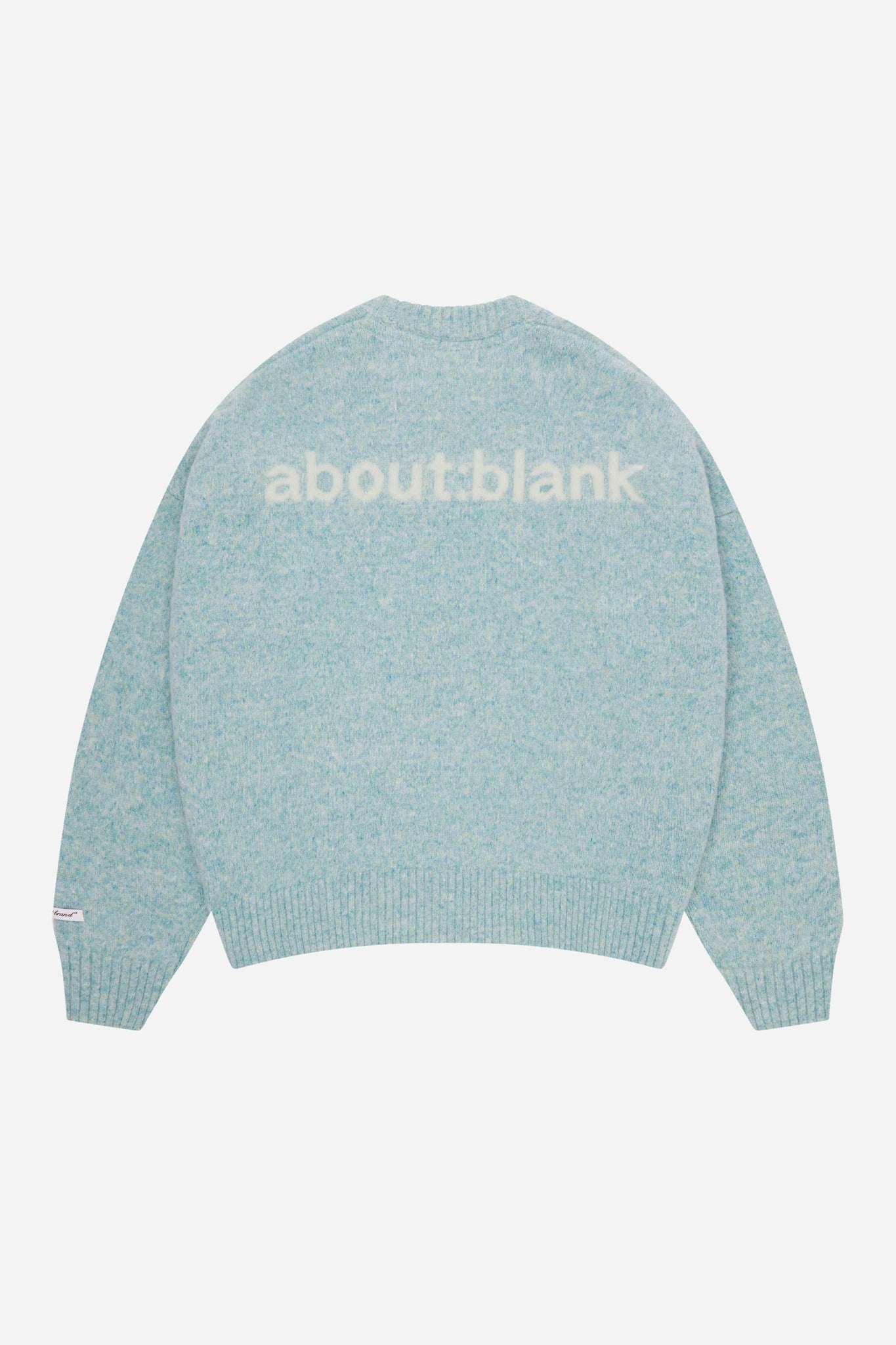 mohair knitted crewneck mint/ecru