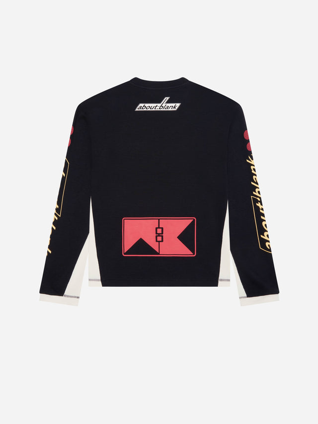 slalom graphic waffle t-shirt black