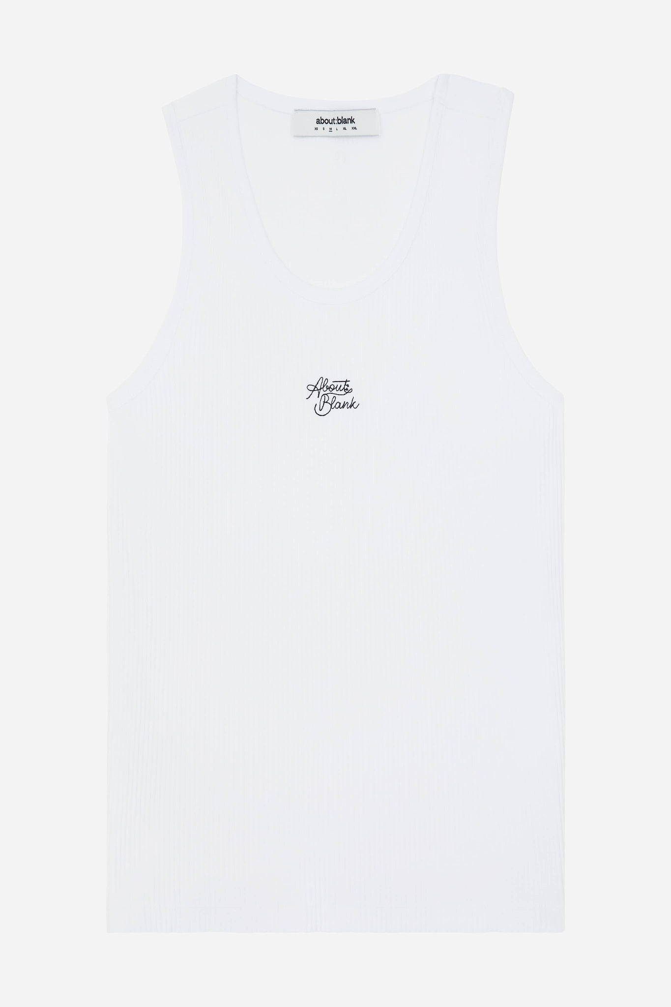 stacked logo cropped vest white