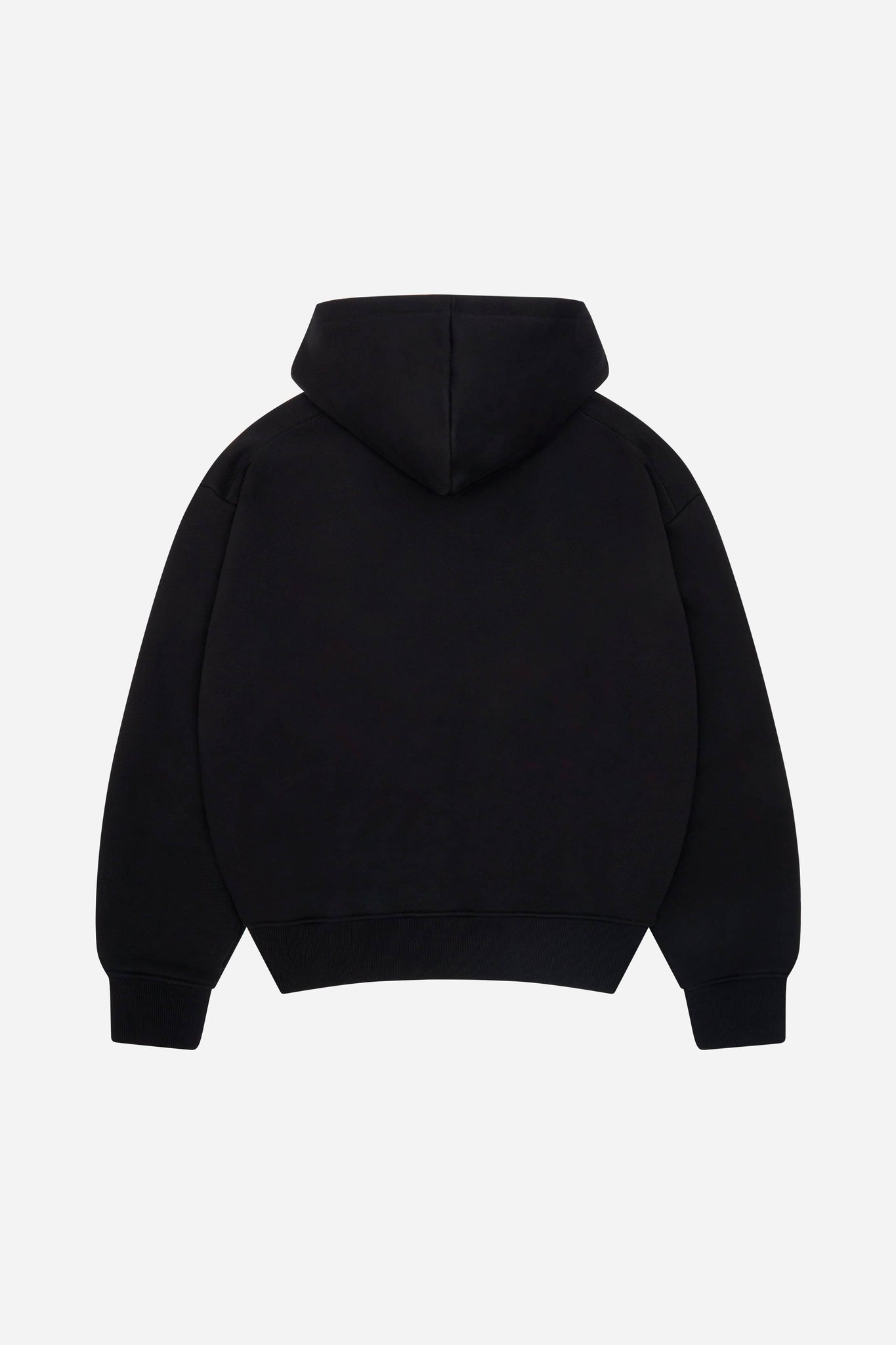 stacked double zip hoodie black/ecru