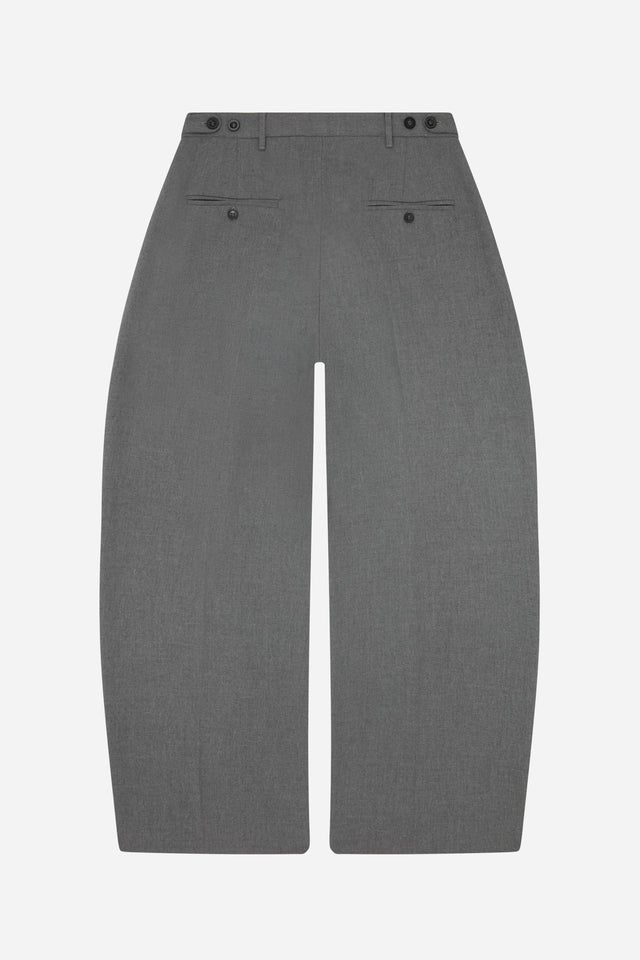 tailored wide leg trouser light grey