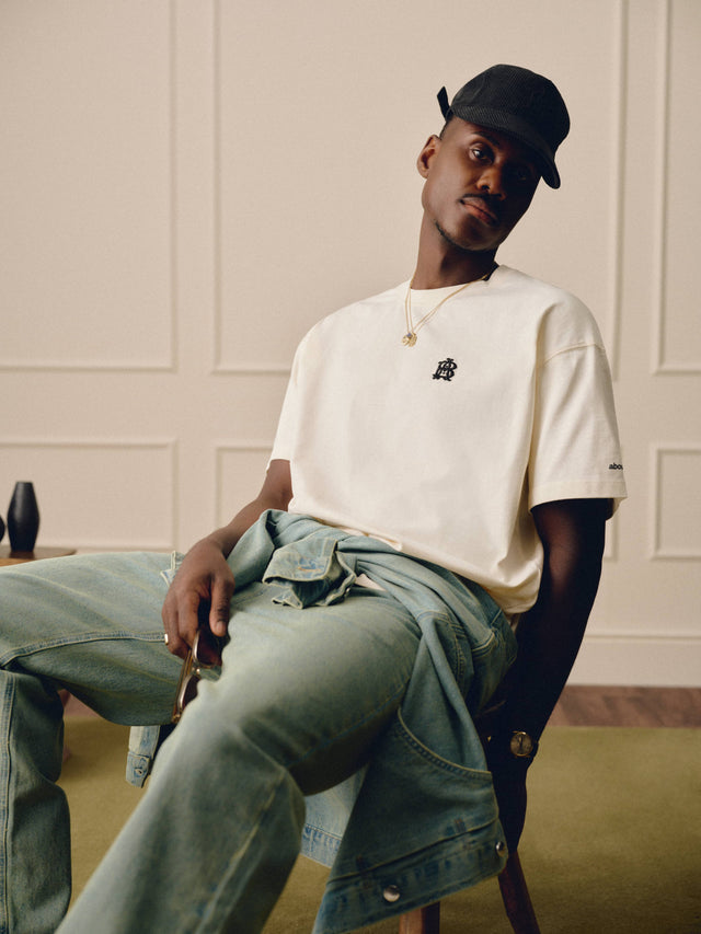 classic t-shirt oat/black