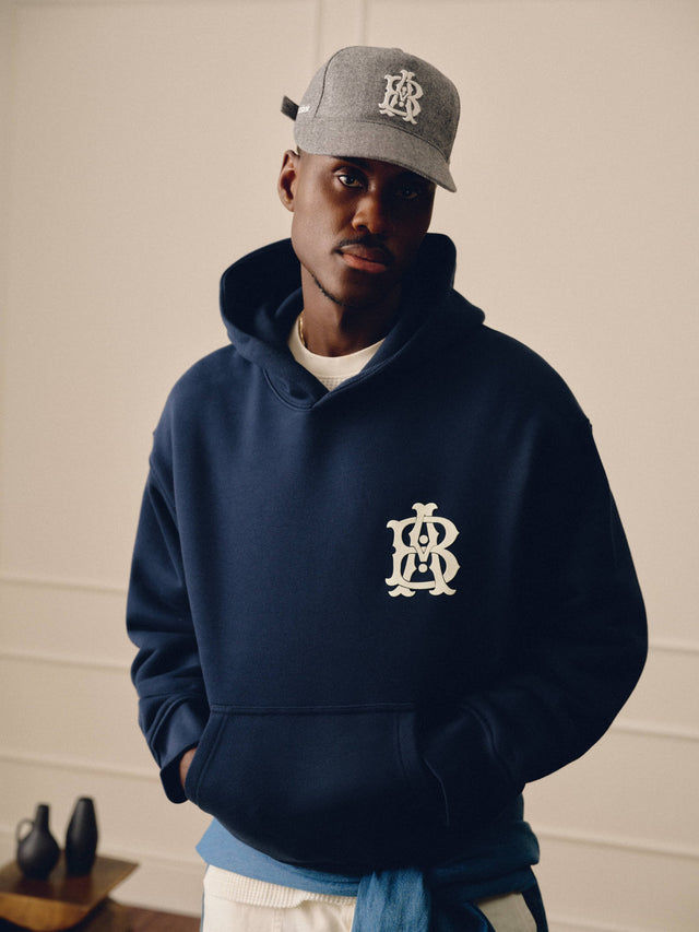 monogram hoodie navy