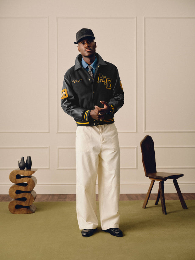 letterman jacket black