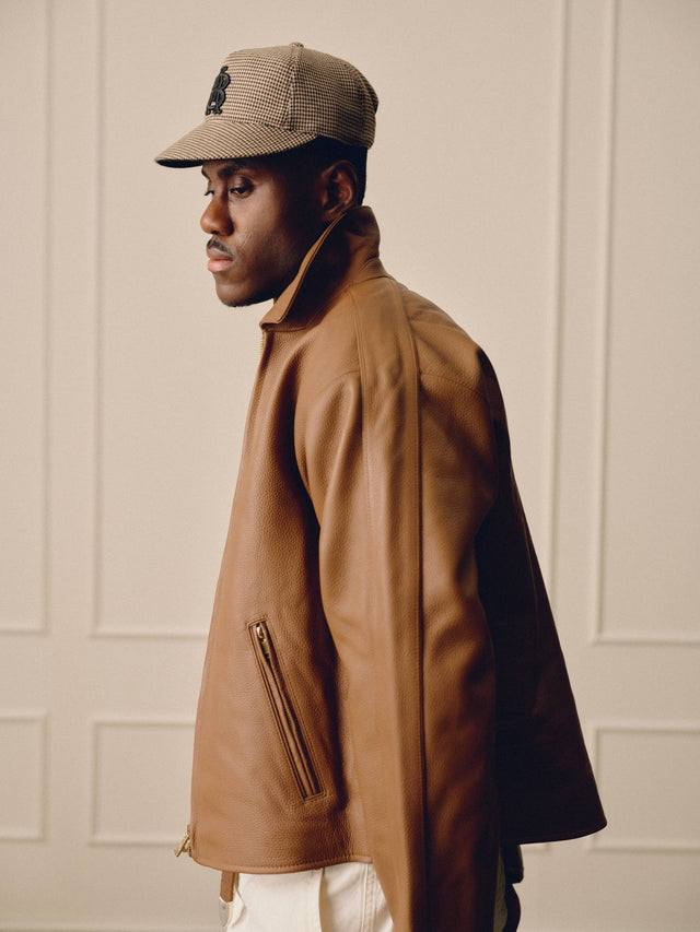 leather jacket brown