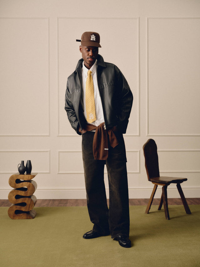 felled denim short antique black