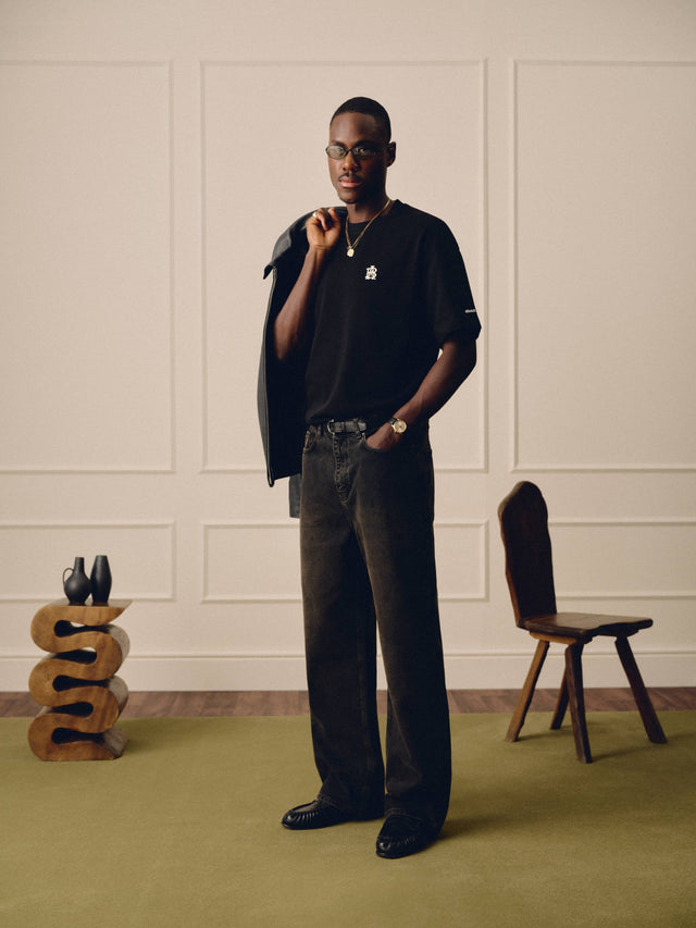 relaxed denim jean antique black