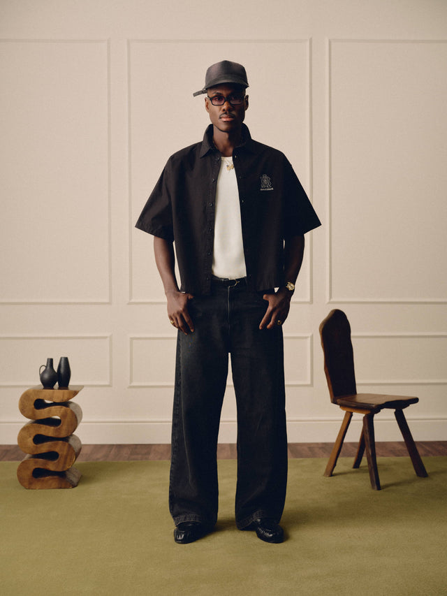 relaxed denim jean antique black