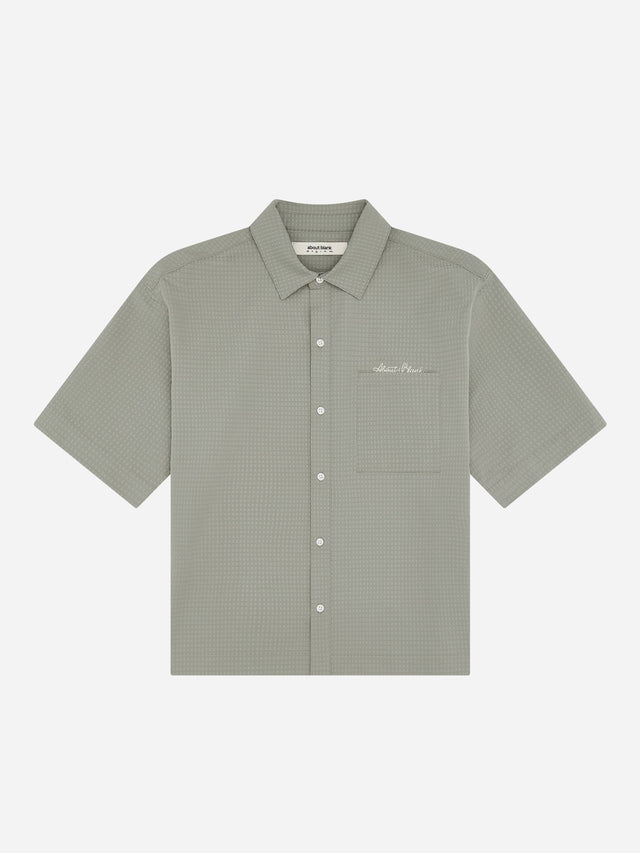 textured shirt sage