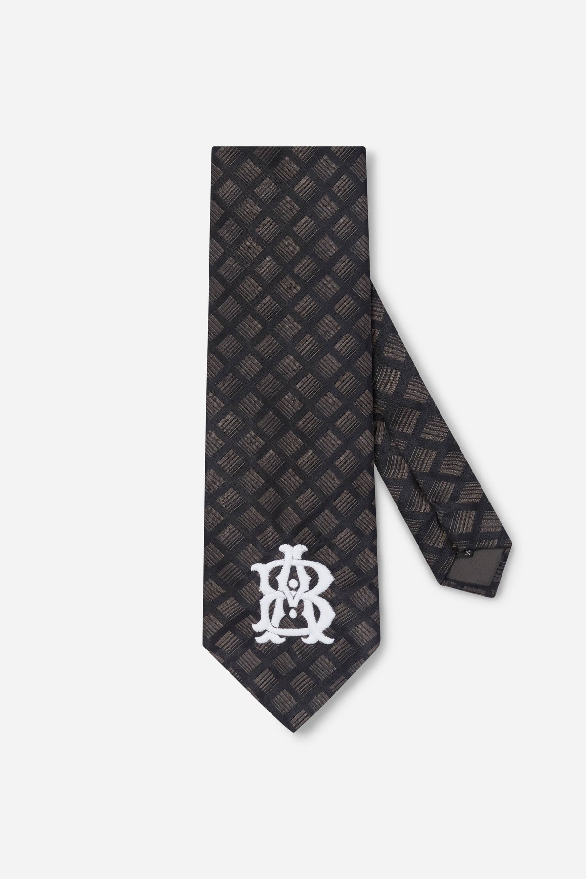 about:blank | jordan vintage silk monogram tie