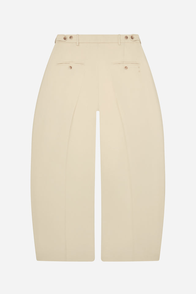 tailored wide leg trouser ecru