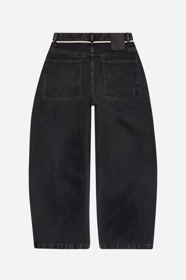 about:blank wide leg denim jean vintage black - Main Image