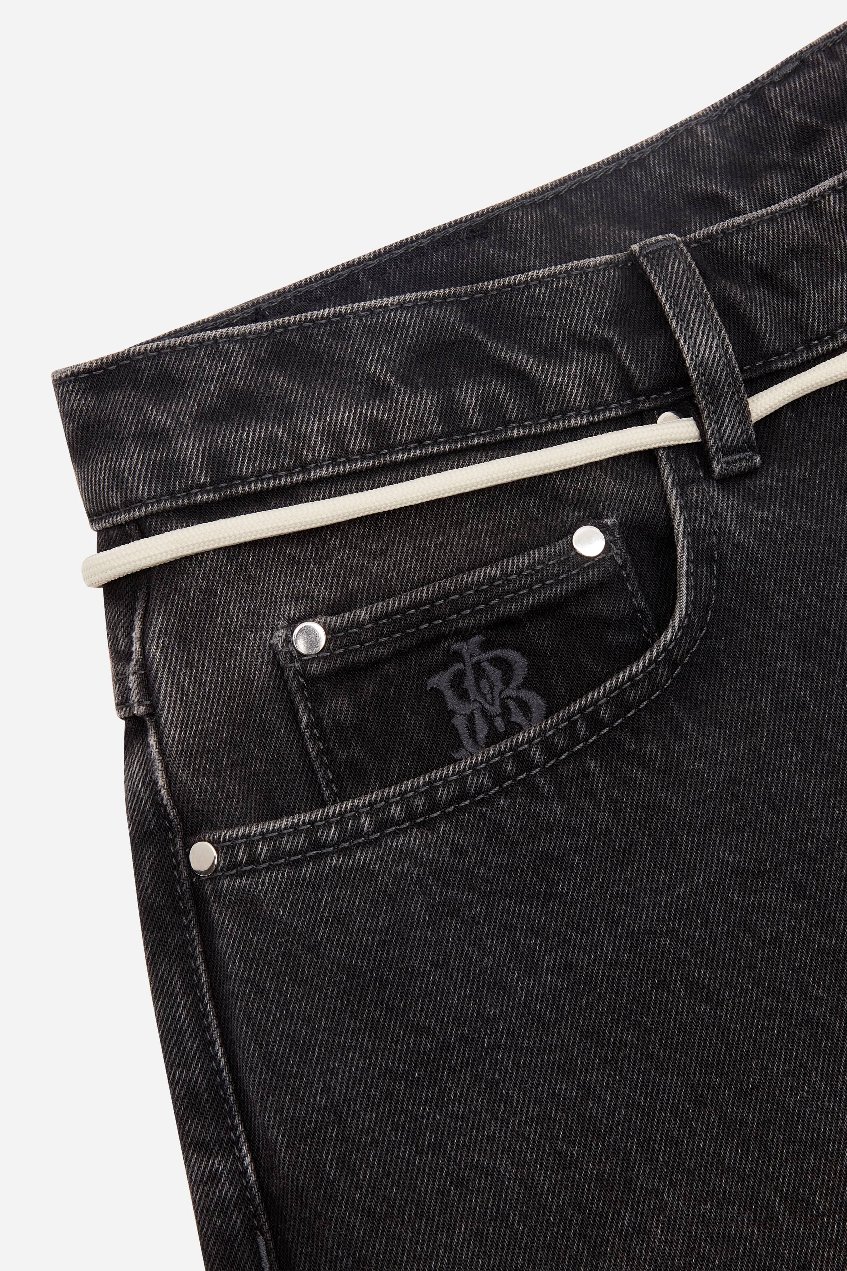 about:blank | wide leg denim jean vintage black