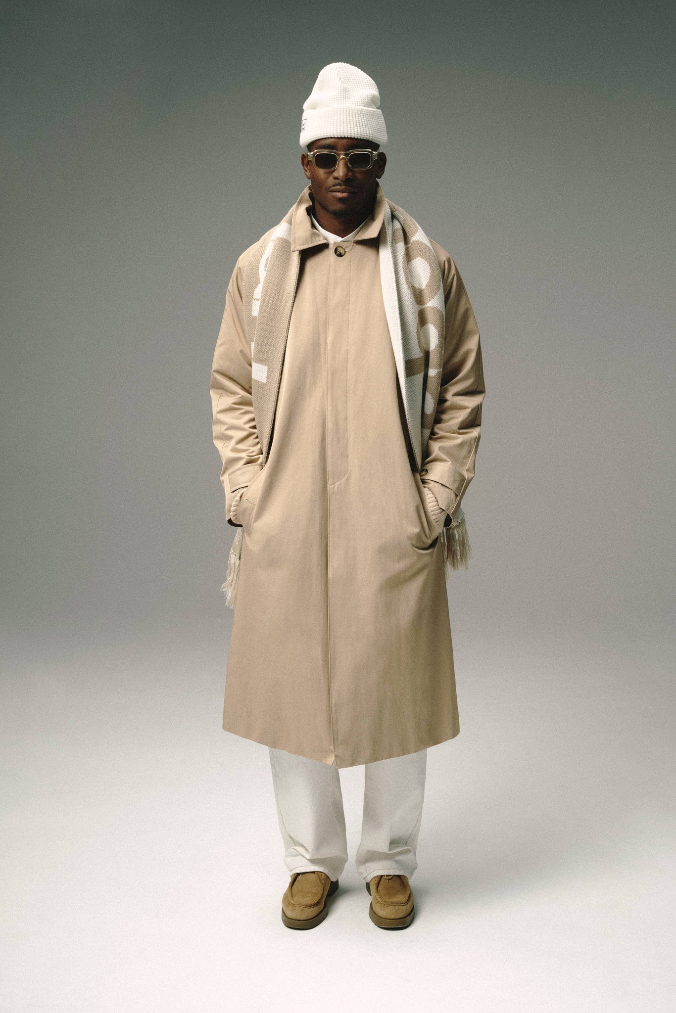 trench coat sand