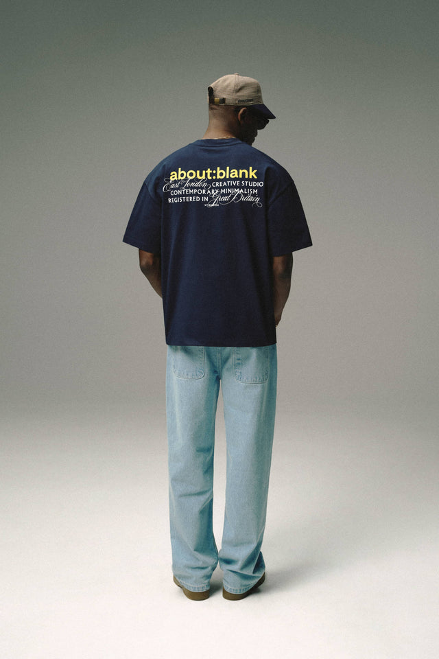 registered t-shirt navy/yellow