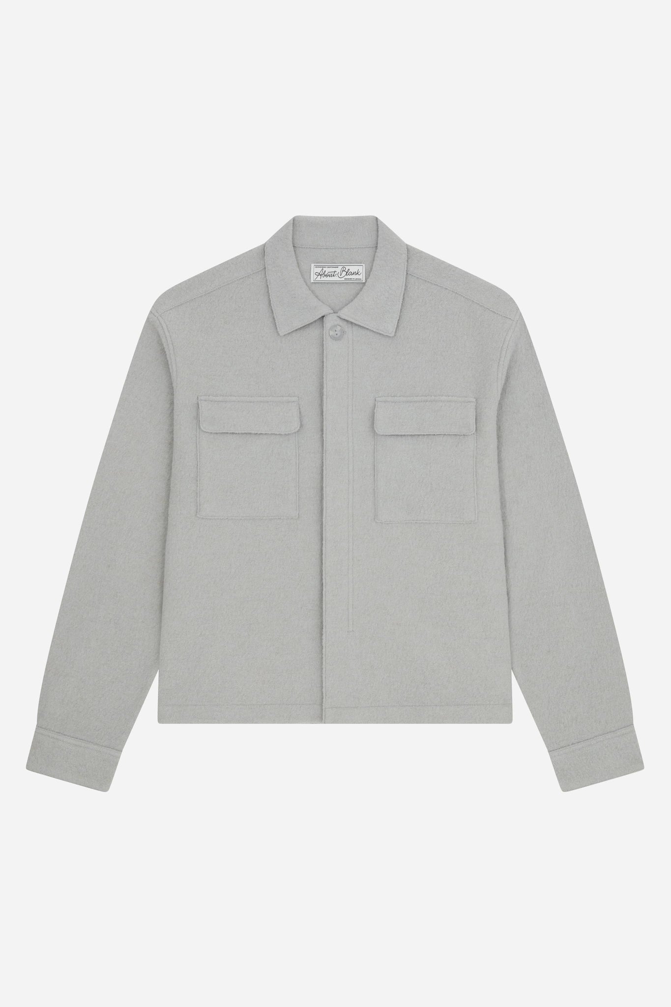 wool overshirt grey