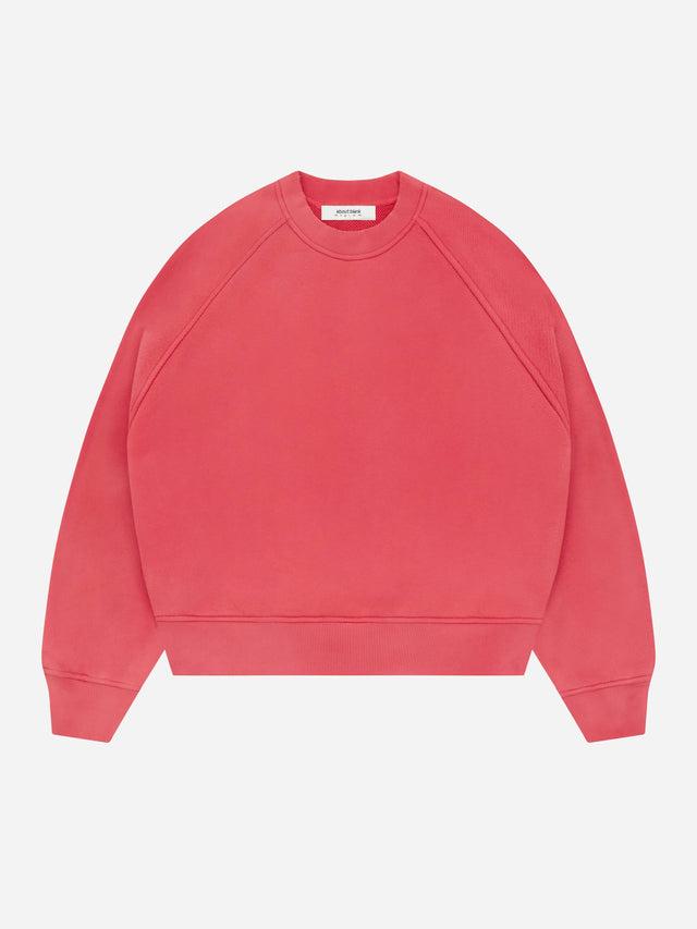 washed raglan sweat red