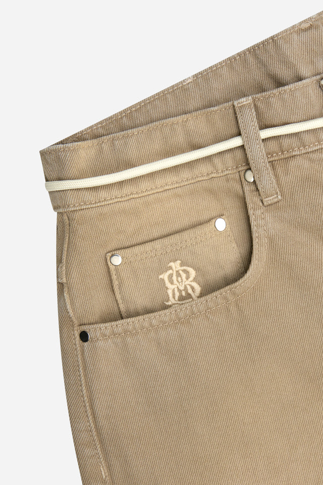 wide leg denim sand wash