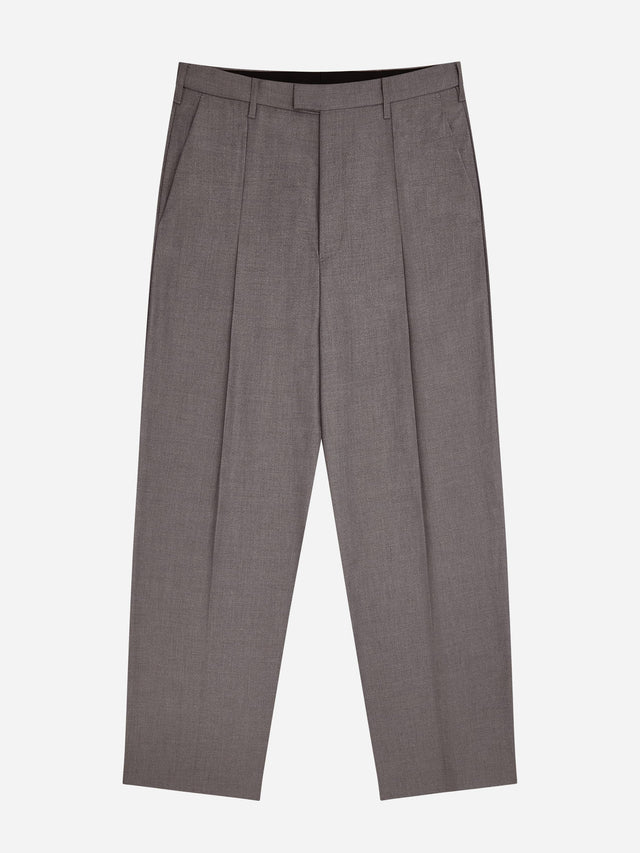 tailored wide leg trouser light grey