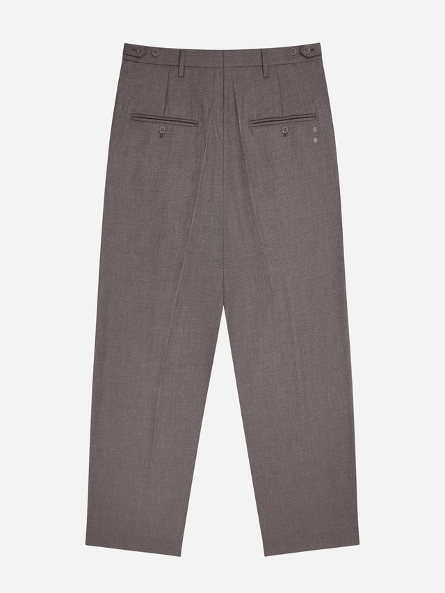 tailored wide leg trouser light grey