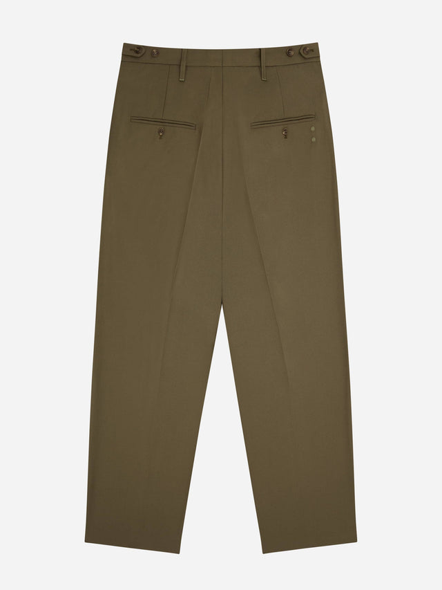 tailored wide leg trouser olive