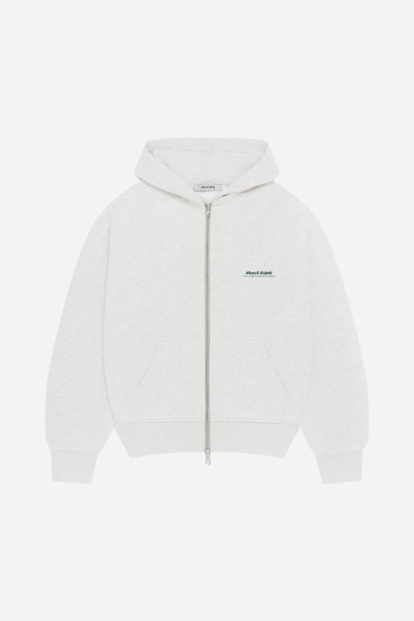 zev zip hoodie grey marl/epsom green