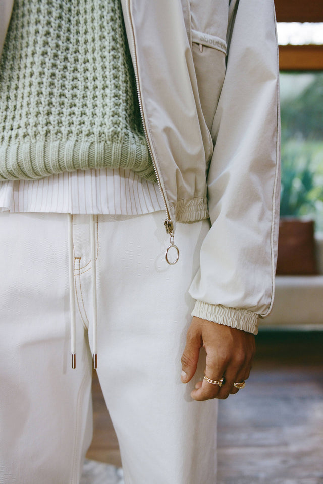 relaxed denim jean ecru