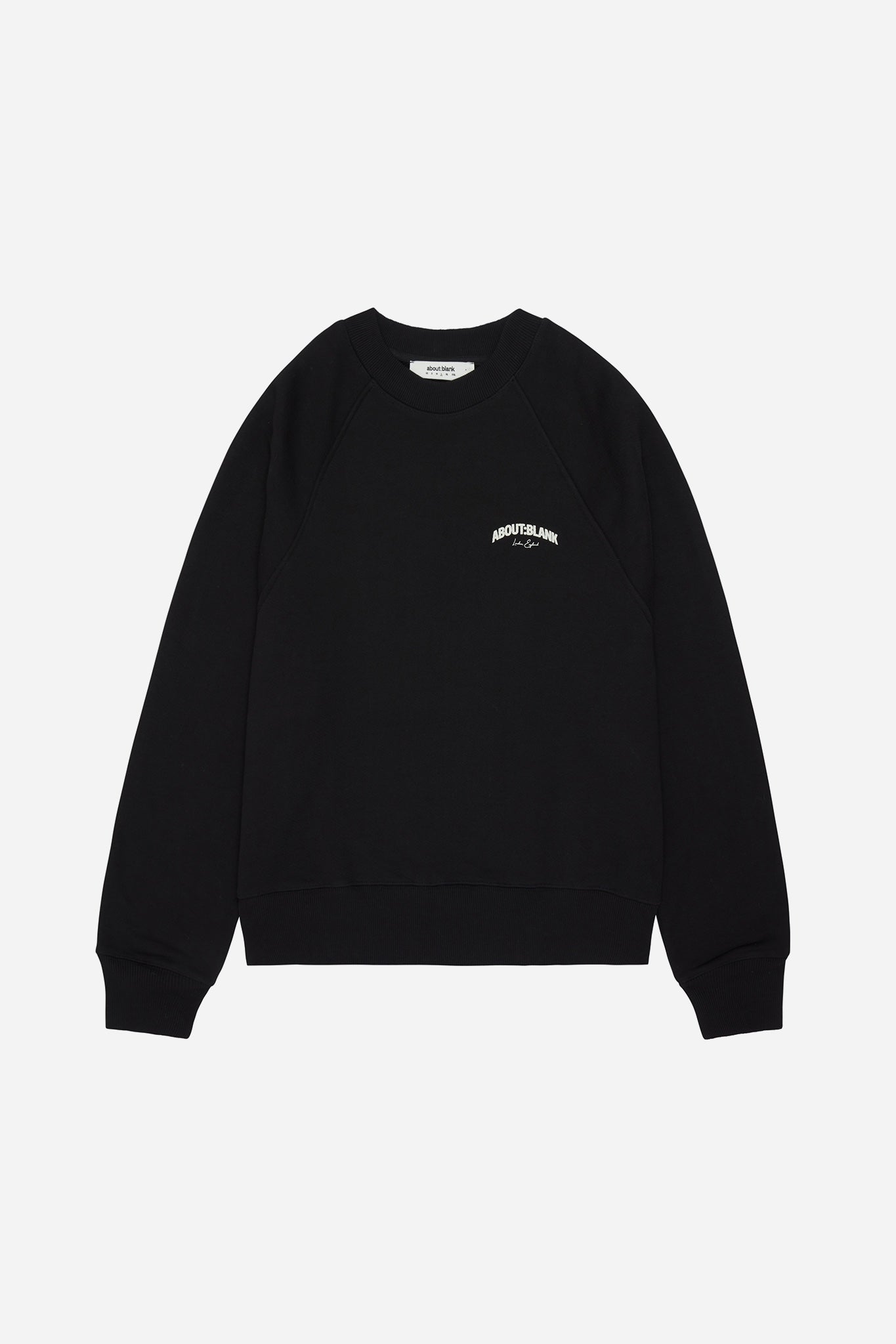 arched logo sweatshirt black/ecru