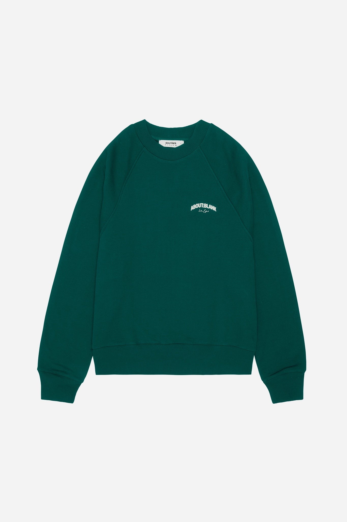 arched logo sweatshirt epsom green/ecru