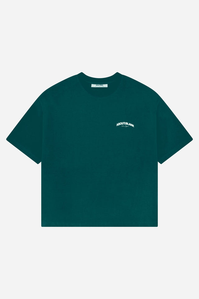 arched logo t-shirt epsom green/ecru