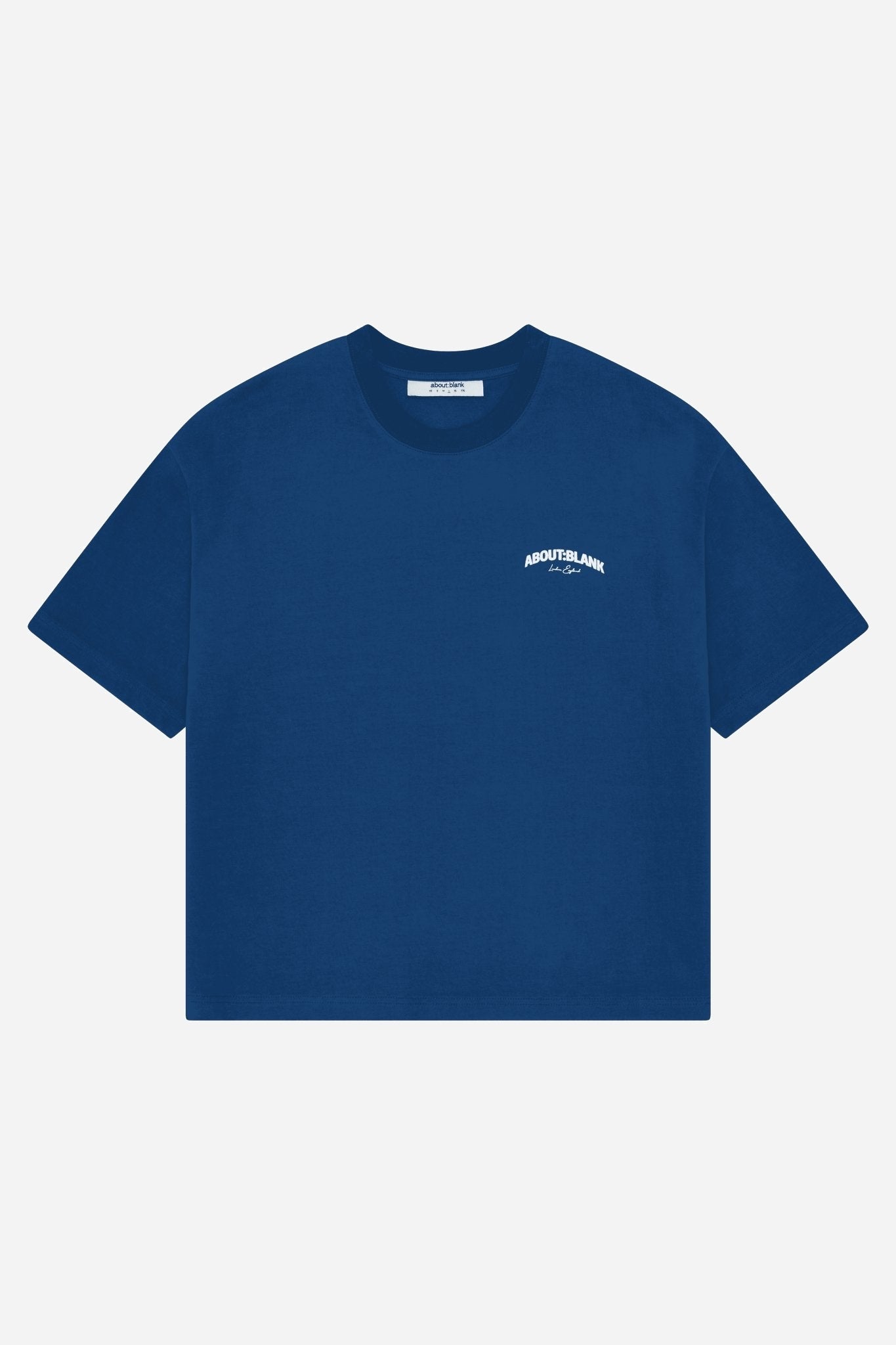 arched logo t-shirt estate blue/white
