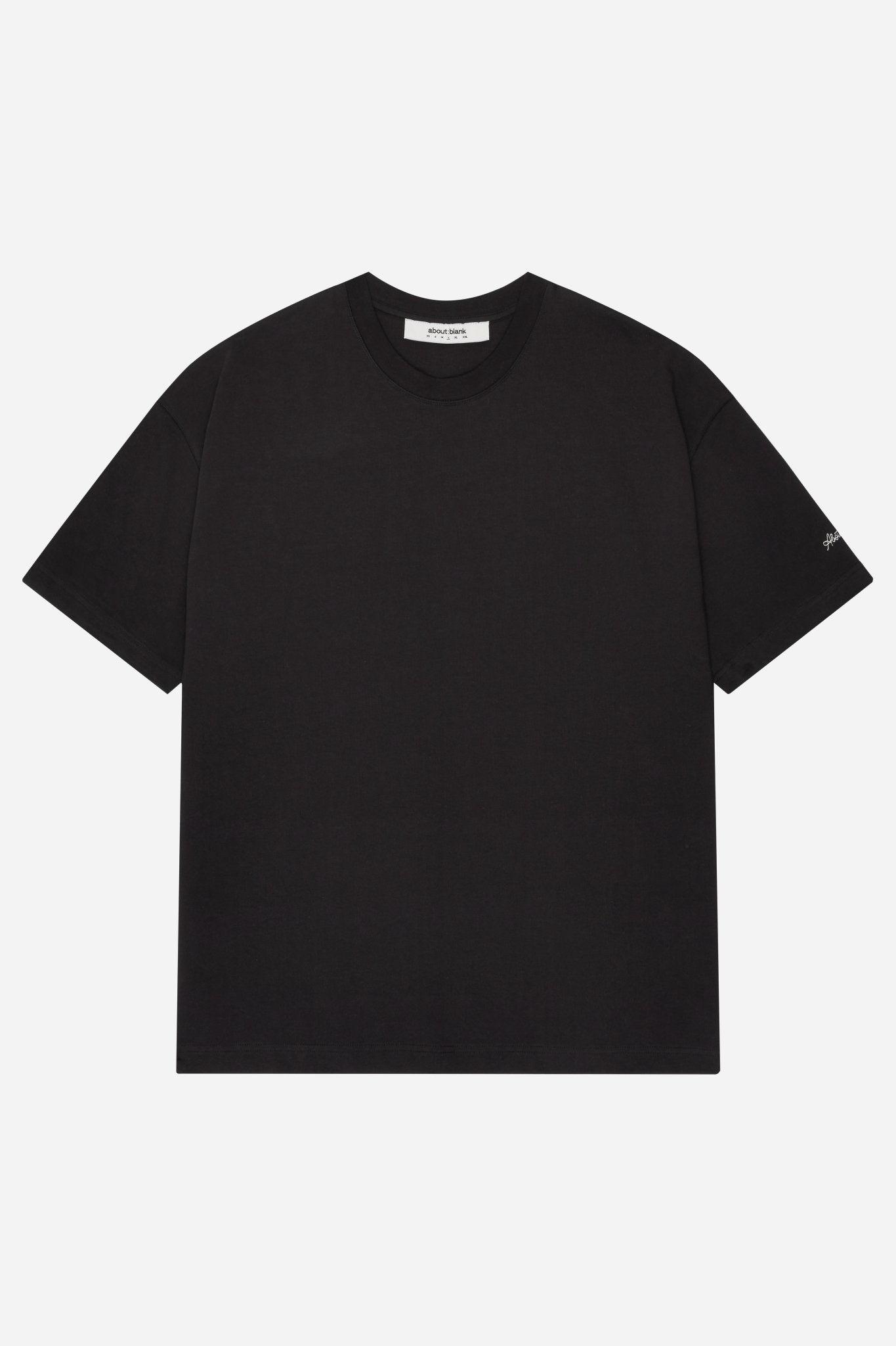 chain stitch t-shirt black/ecru