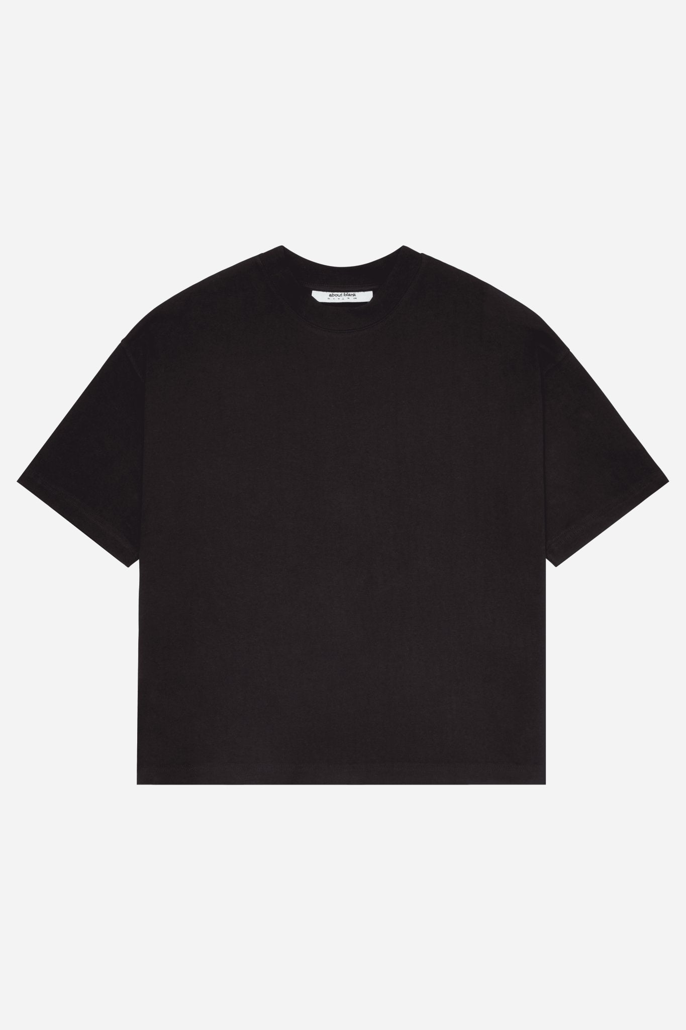 mock neck t-shirt black/ecru