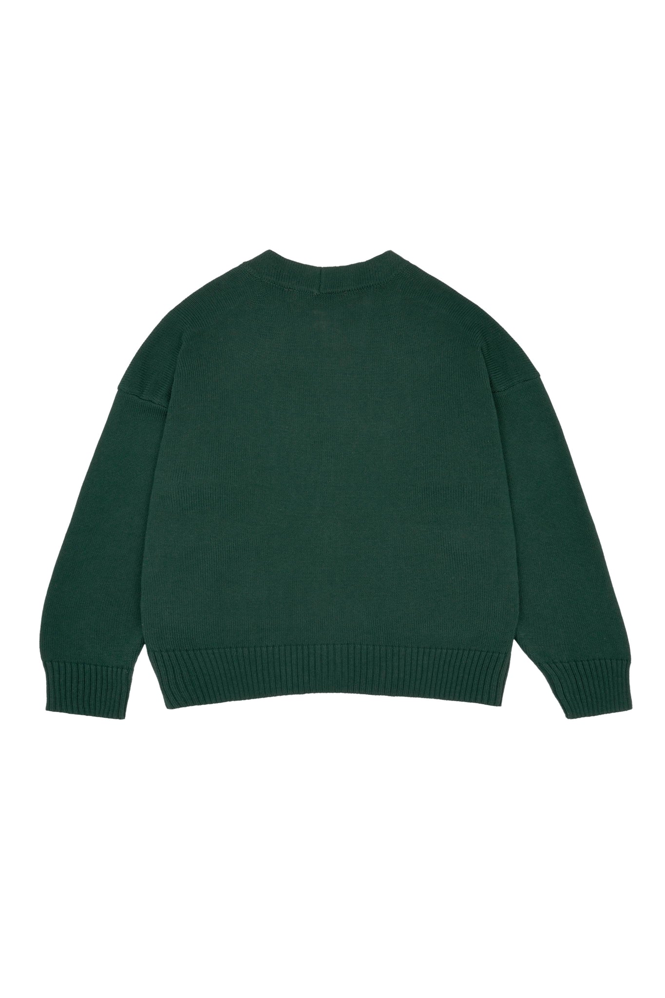 cropped knitted cardigan epsom green