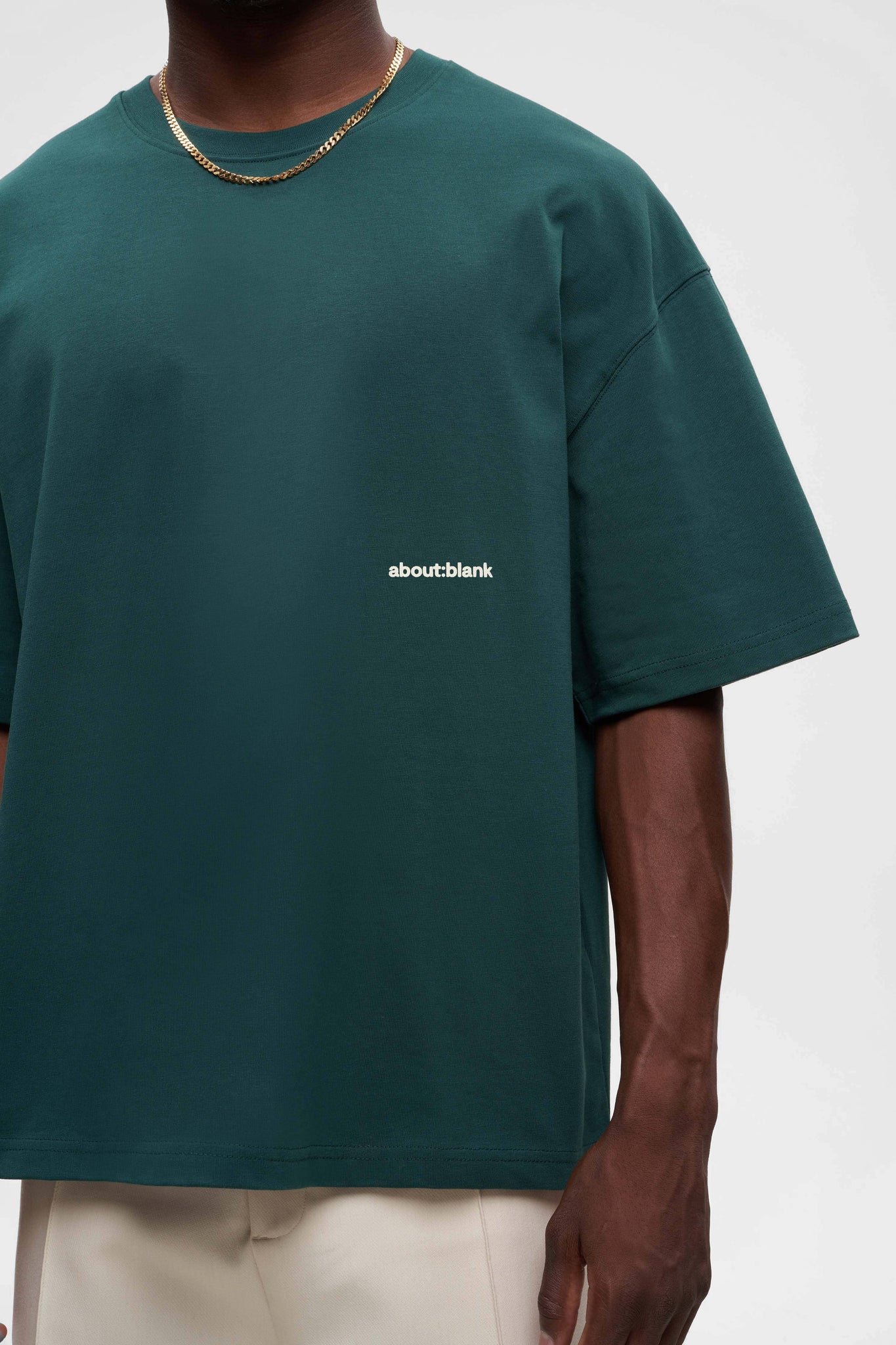 About:blank | Epsom Green Boxy Oversized T-Shirt M