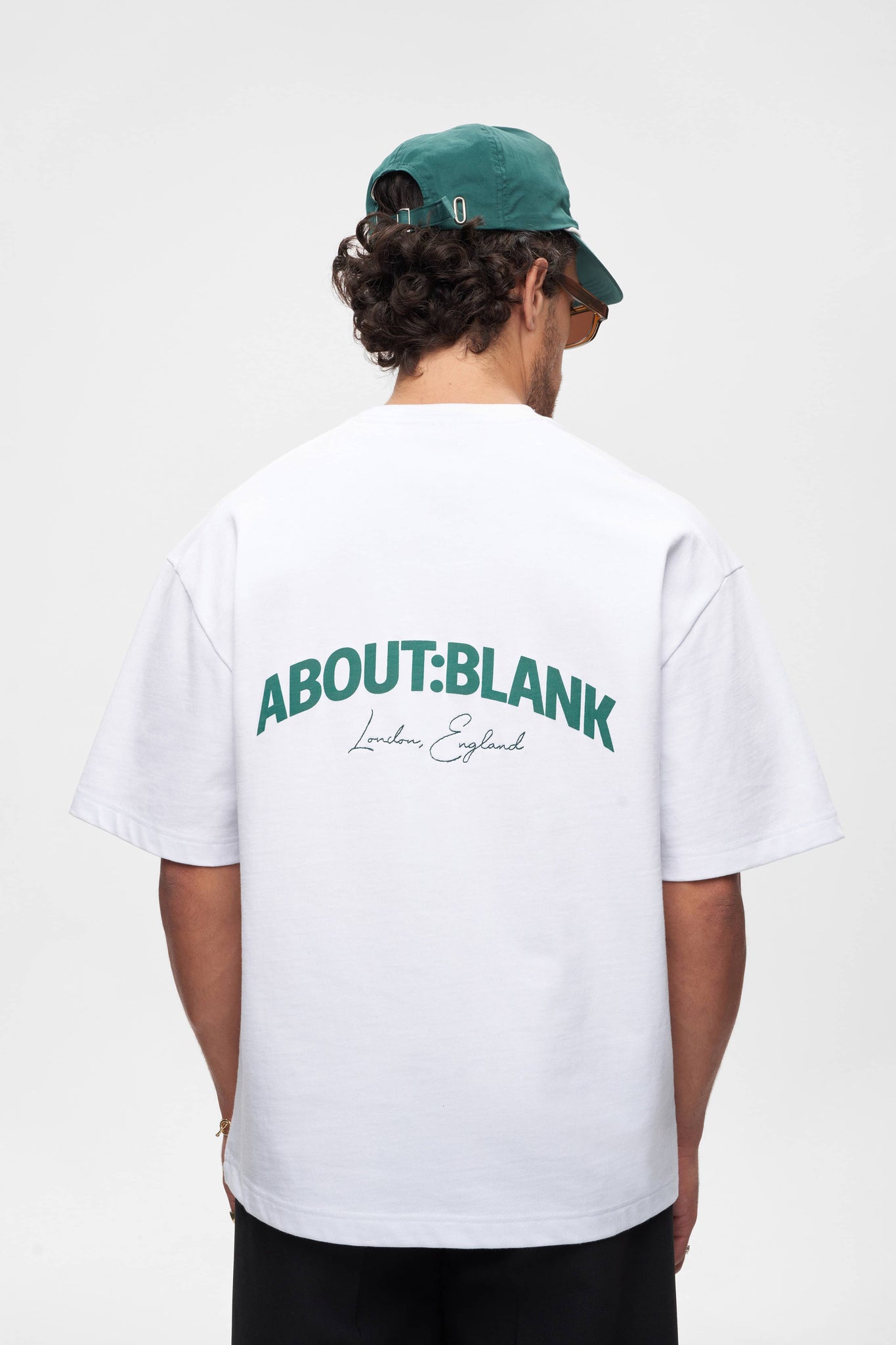 arched logo t-shirt white/epsom green