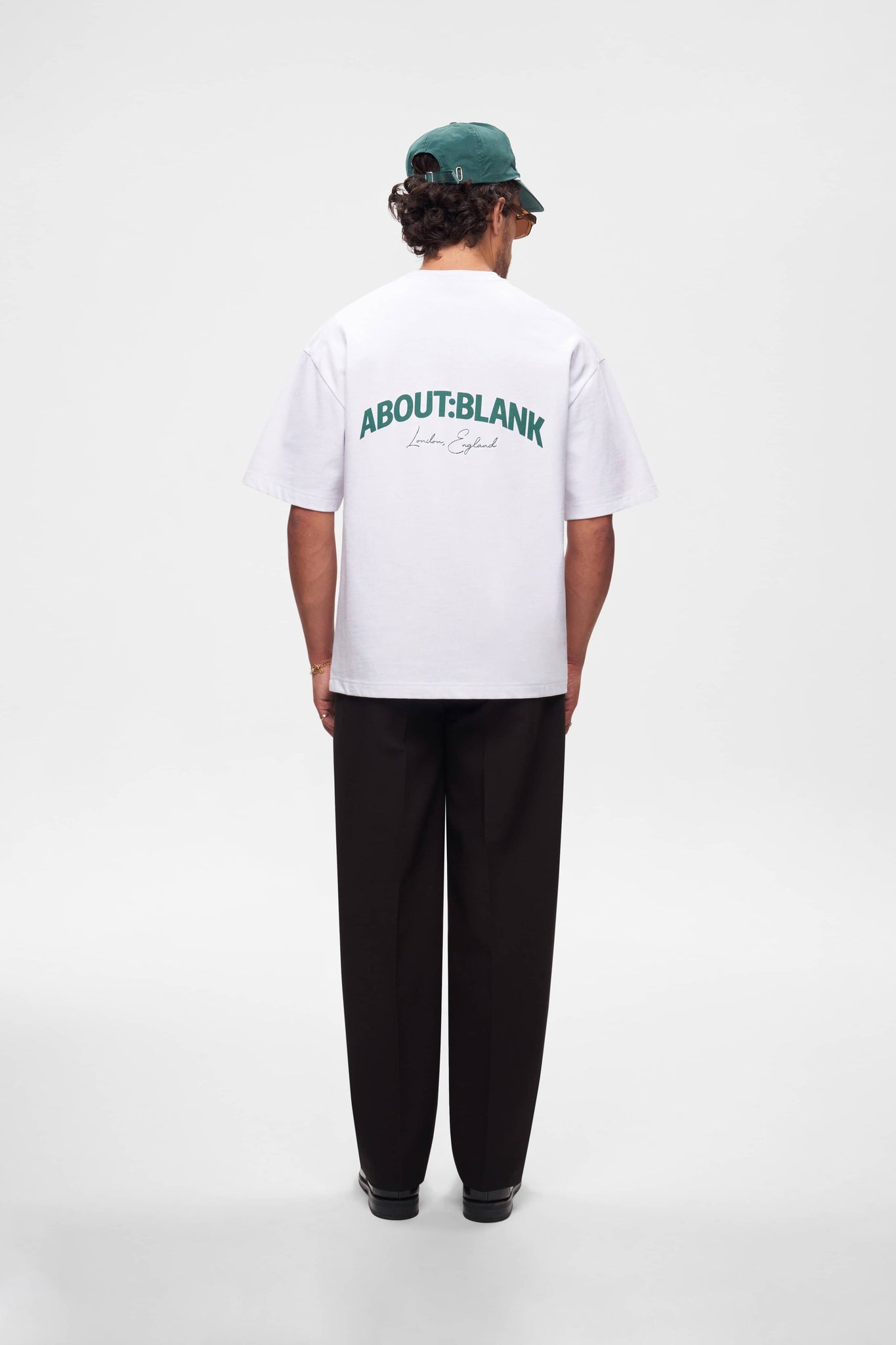 arched logo t-shirt white/epsom green